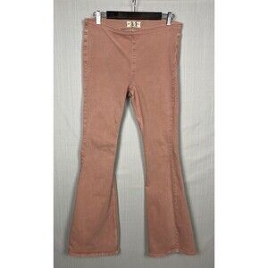 We the Free‎ Pull On Romantic Rosy Pink Flare Jeans Boho Y2K vibe Valentine's